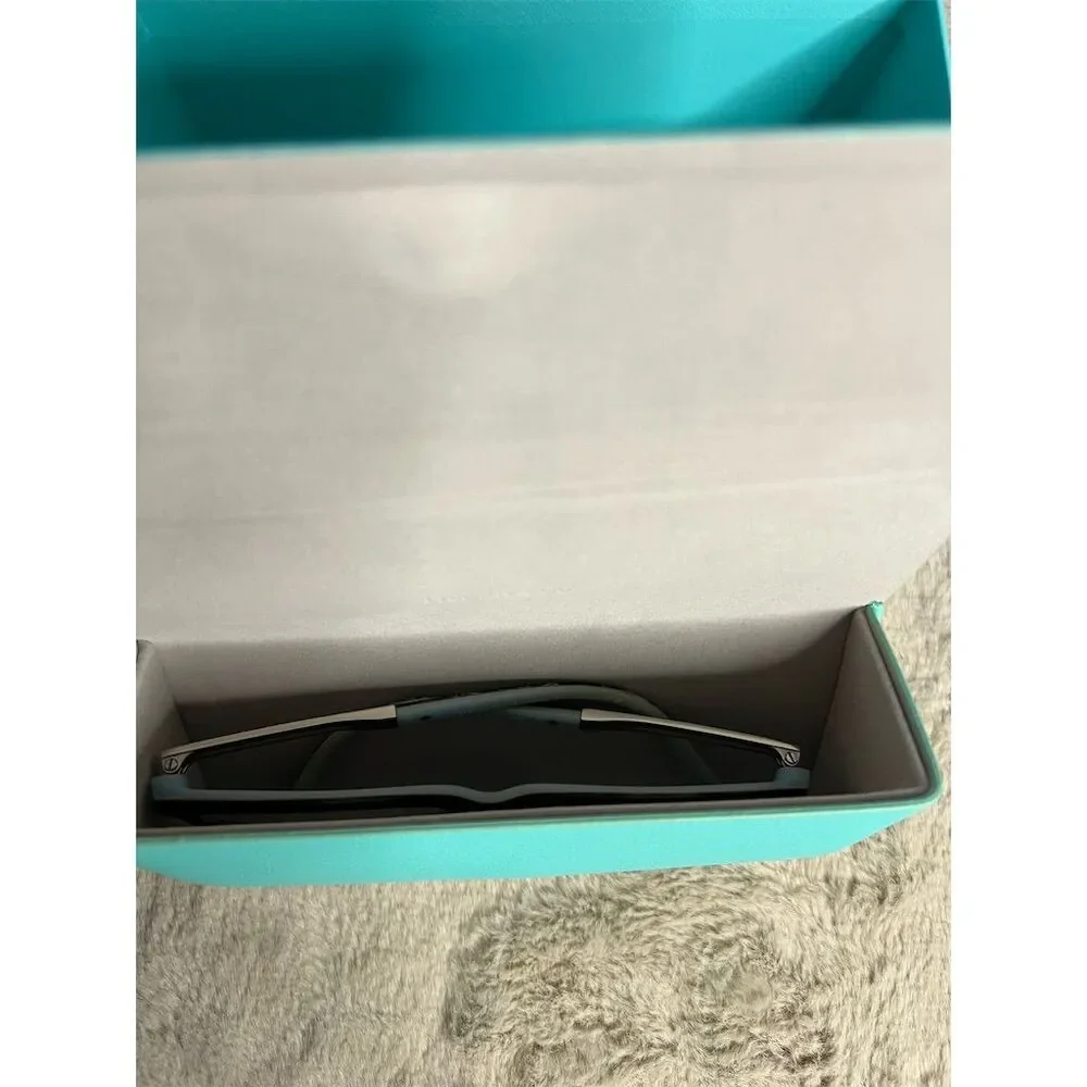 Tiffany & Co Women's Eyeglasses Case Black w/ Blue Accents Full Rim